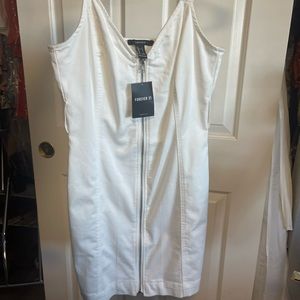 Brand-new white denim dress